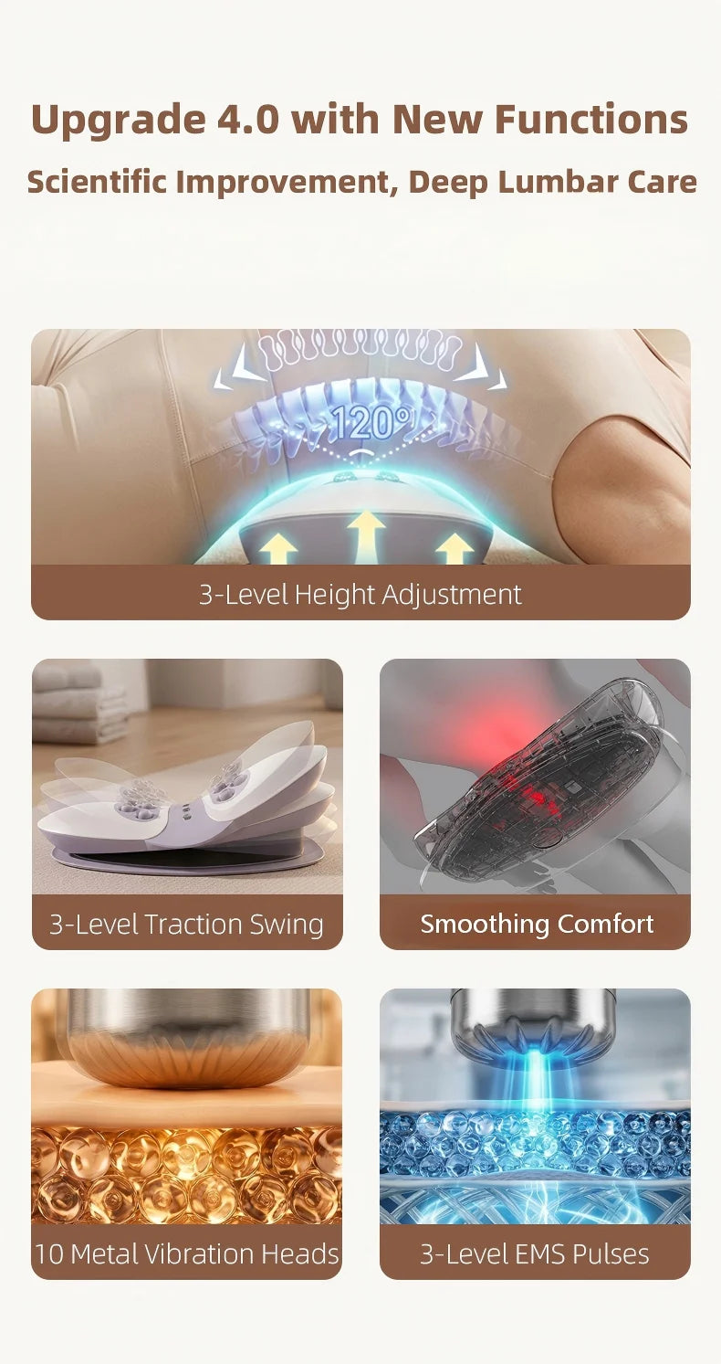 Electric Lumbar Traction and Vibration Back Massager - 8
