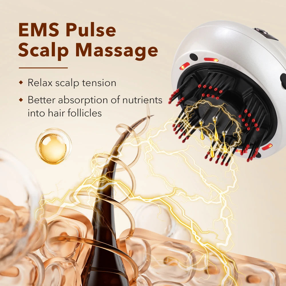 Electric Scalp Massager and Essential Oil Applicator Comb