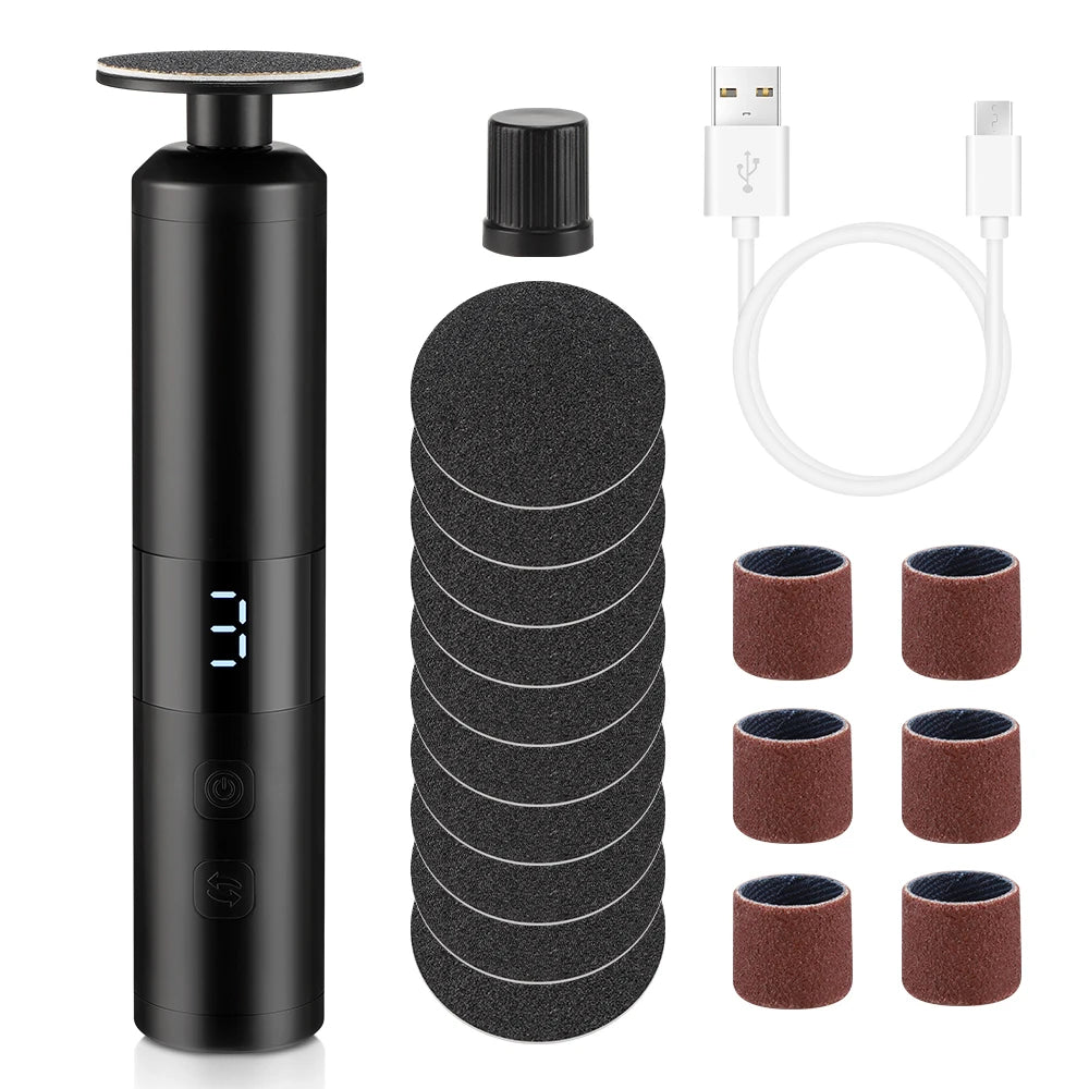 Electric Rechargeable Foot Callus Remover and Pedicure Tool