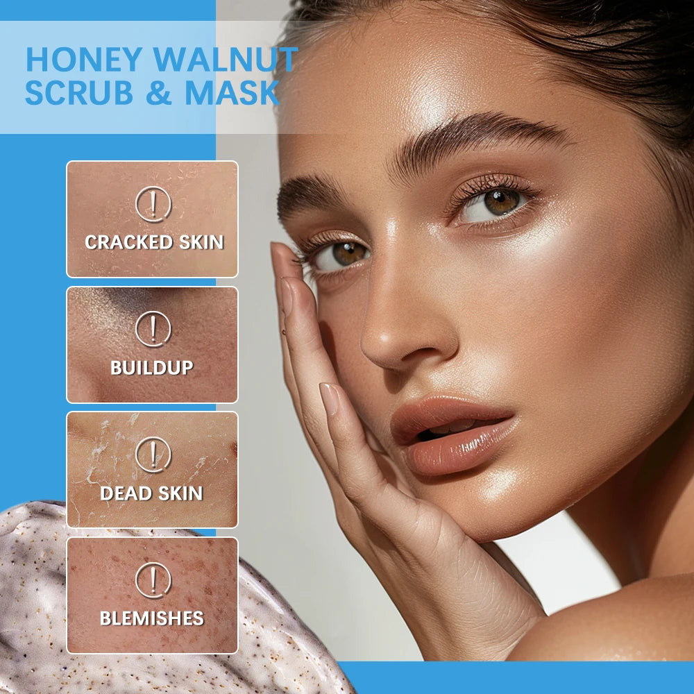 Honey Walnut Exfoliating Facial Scrub and Moisturizing Mask - 4