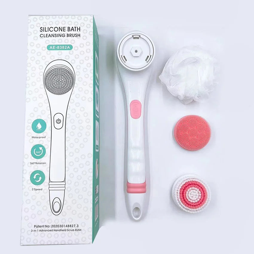 Electric Long Handle Bath Brush and Exfoliating Back Scrubber - 10