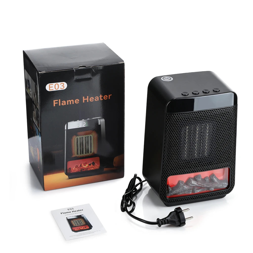 Portable PTC Ceramic Desktop Heater with Timer and Digital Display