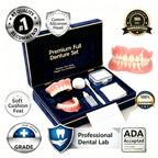 Full Mouth Cosmetic Denture Set with Hygiene Kit and Storage Case