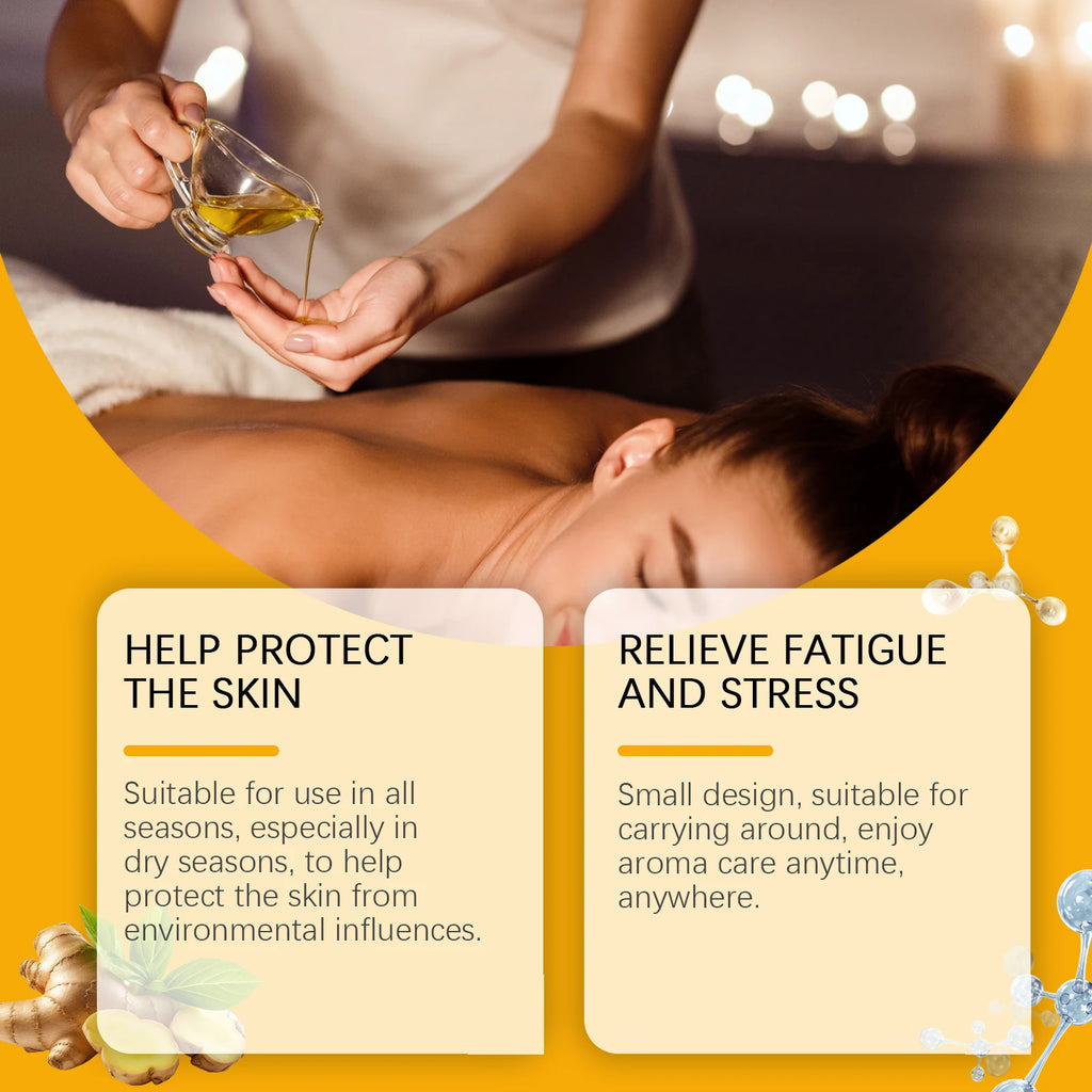 Ginger Essential Massage Oil for Muscle Relief and Skin Nourishment