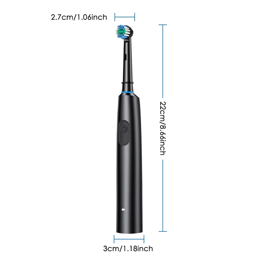 Rechargeable Rotating Electric Toothbrush with 4 Brush Heads - 10