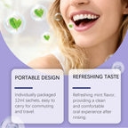 Portable Single-Use Purple Mouthwash Sachets for Fresh Breath