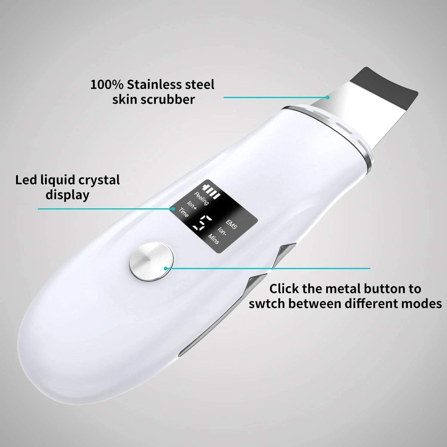 4-in-1 Ultrasonic Facial Skin Scrubber and Blackhead Remover - 2