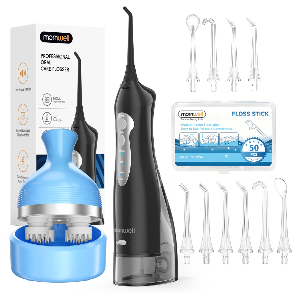 Portable Oral Irrigator and Electric Scalp Massager Set