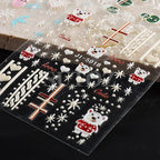 5D Embossed Christmas Nail Art Stickers