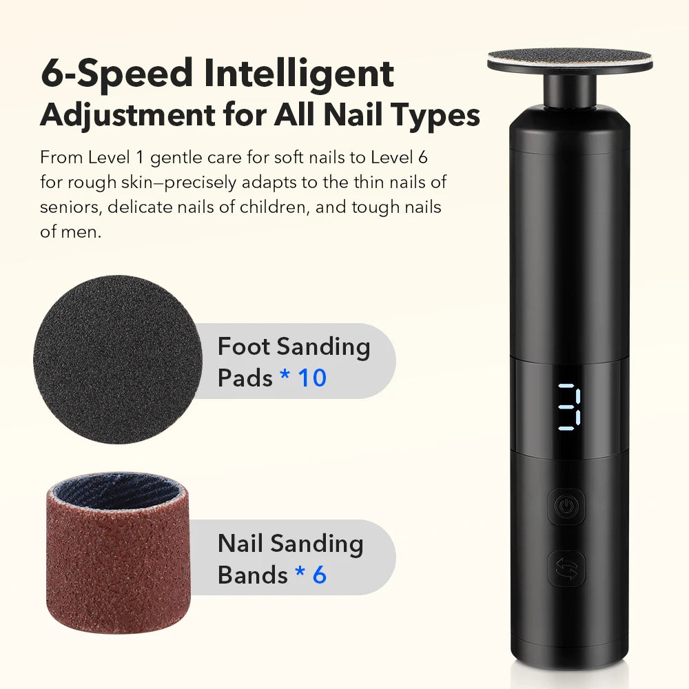 Electric Rechargeable Foot Callus Remover and Pedicure Tool