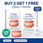 Portable Denture Storage and Cleaning Care Kit with Mirror