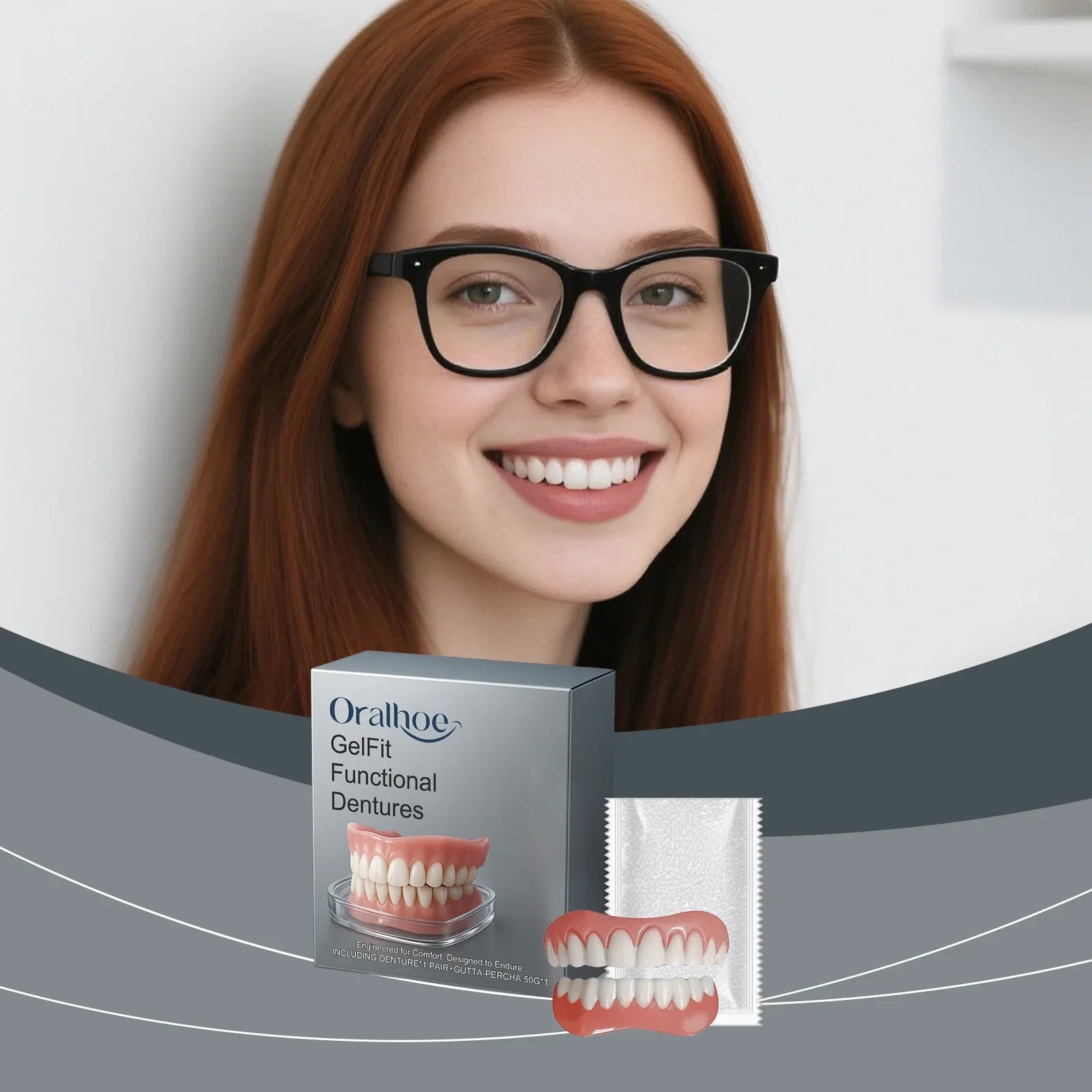 Temporary Cosmetic Denture Kit for Missing Teeth and Gaps - 9