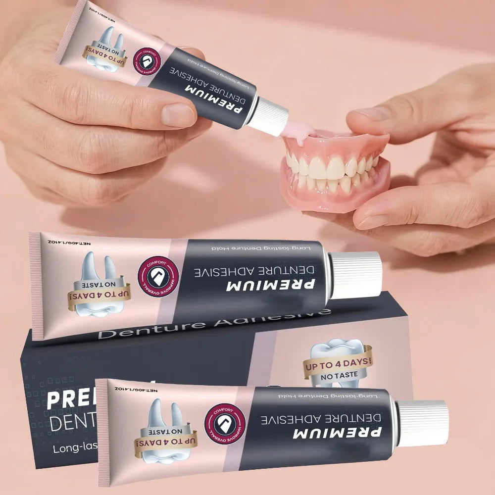 Waterproof Zinc-Free Denture Adhesive for All-Day Strong Hold
