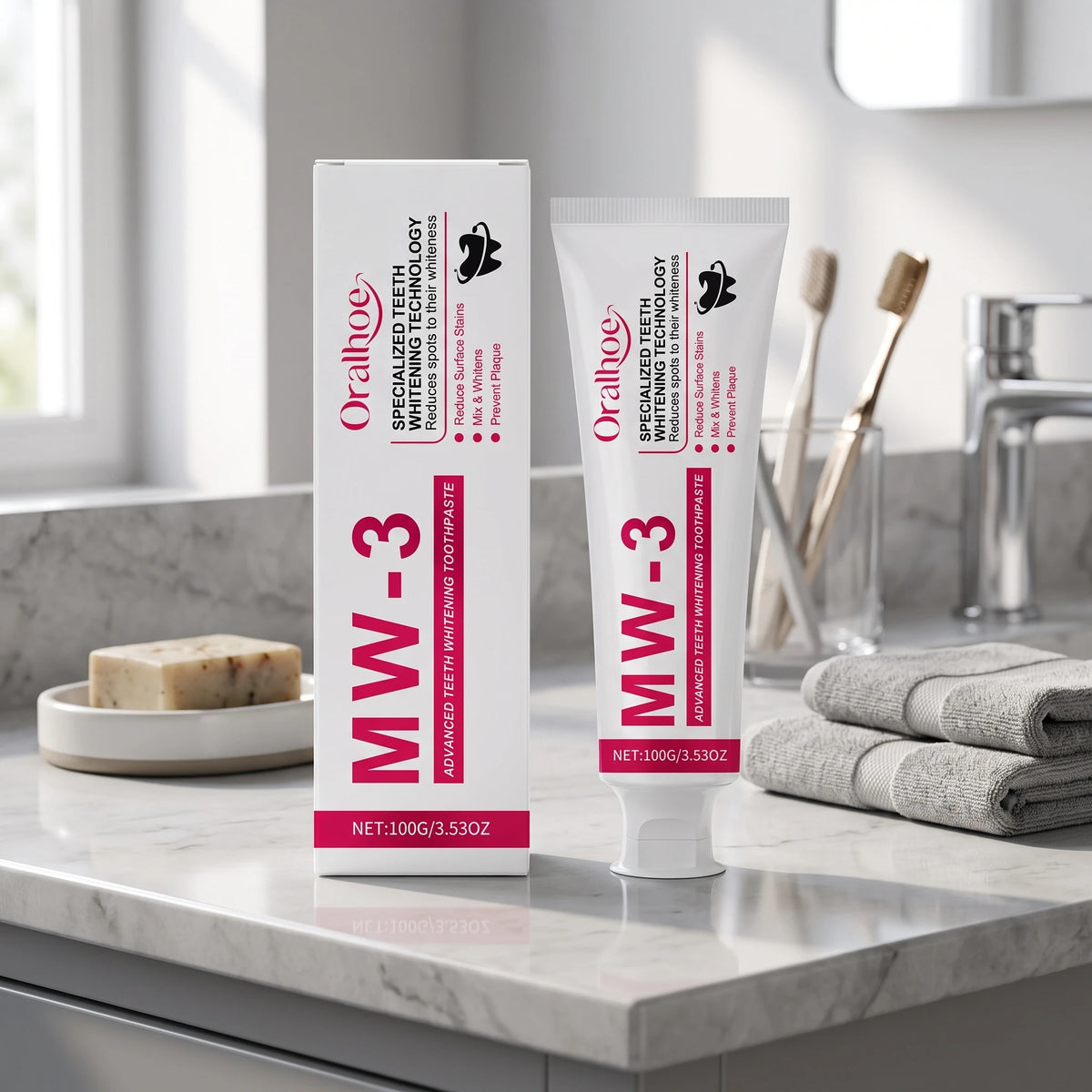 Stain Removing Teeth Whitening Toothpaste for Fresh Breath