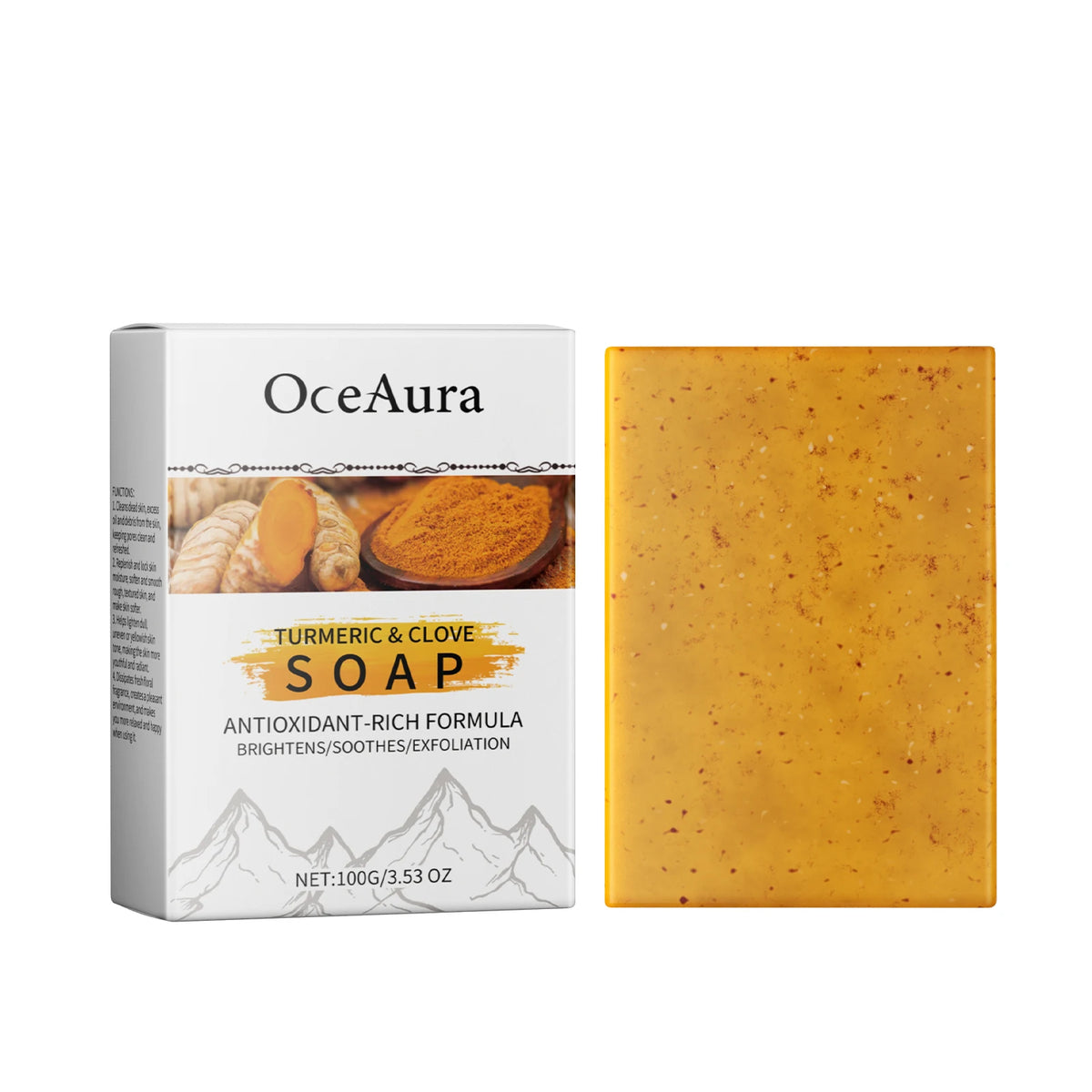 Turmeric and Clove Exfoliating Brightening Soap Bar for Face and Body