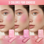 Long-Lasting Waterproof Cream Powder Blush