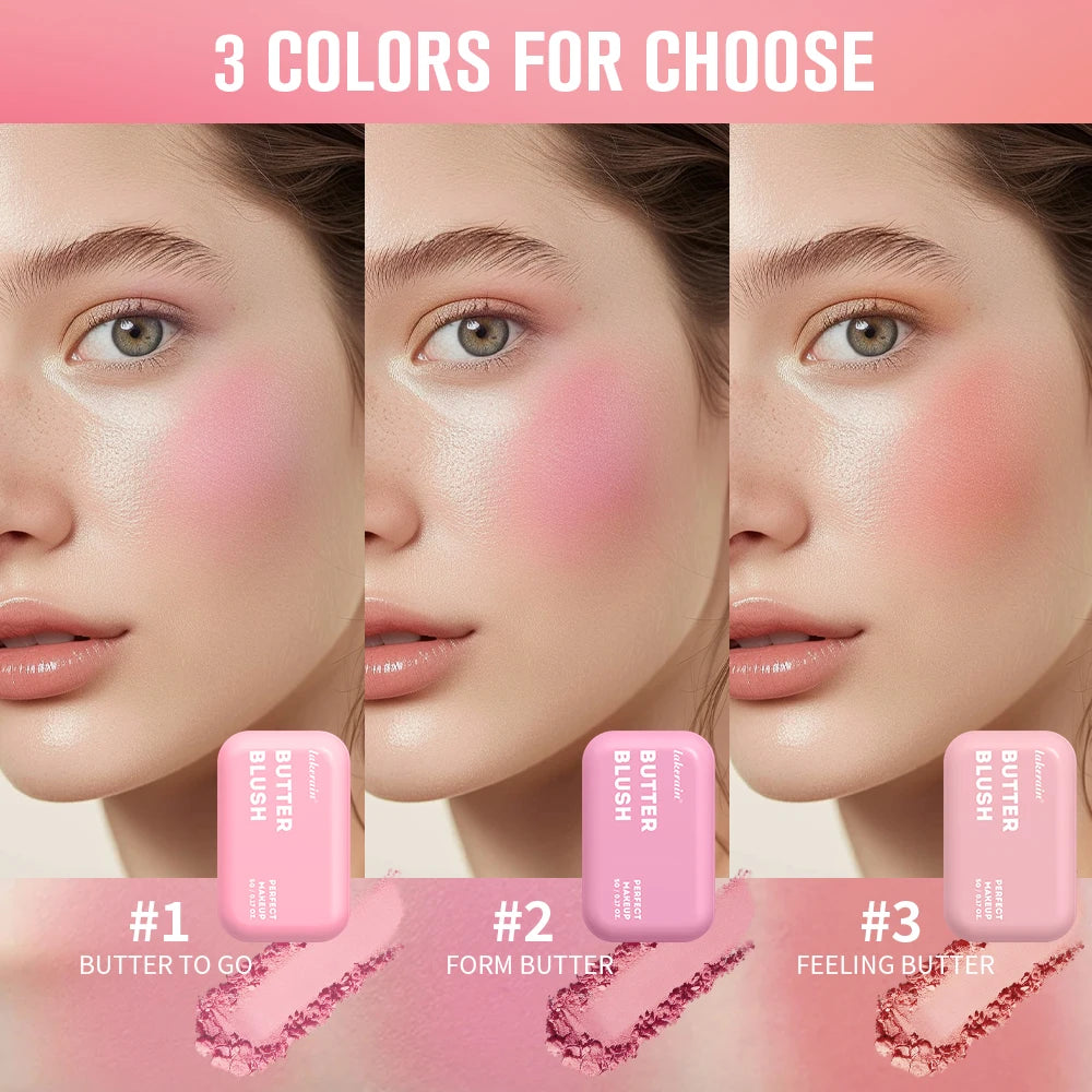 Long-Lasting Waterproof Cream Powder Blush