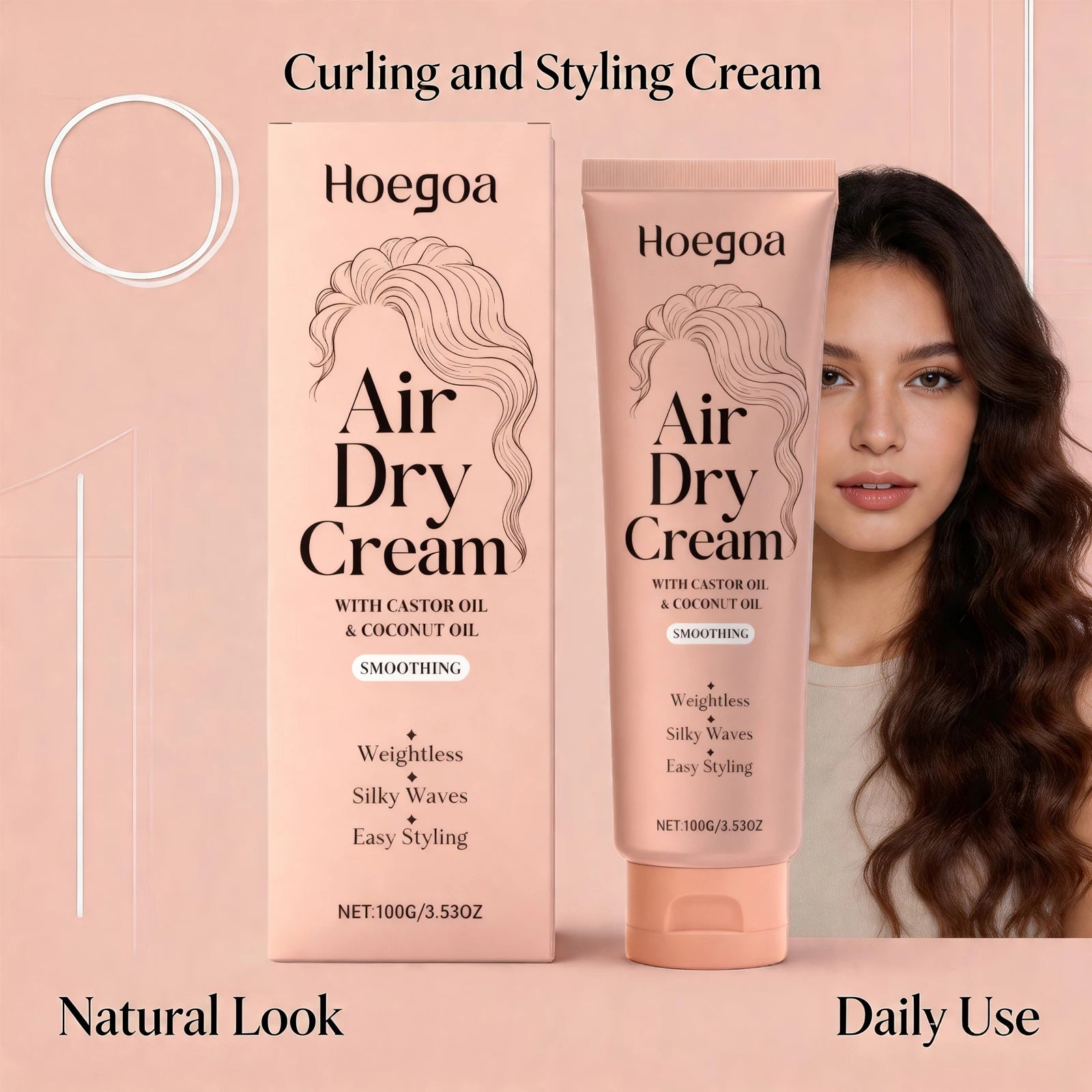Hydrating Curl Defining Styling Cream for Waves and Curls - 3