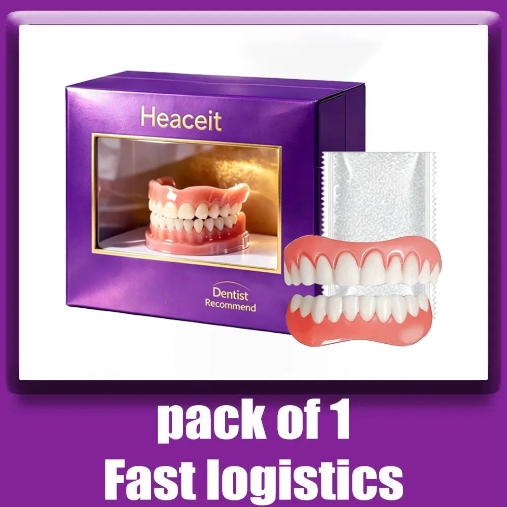 Adjustable Cosmetic Denture Set with Travel Case for Instant Smile