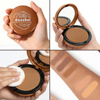 6-Color Matte Bronzer Pressed Powder for Natural Sun-Kissed Glow