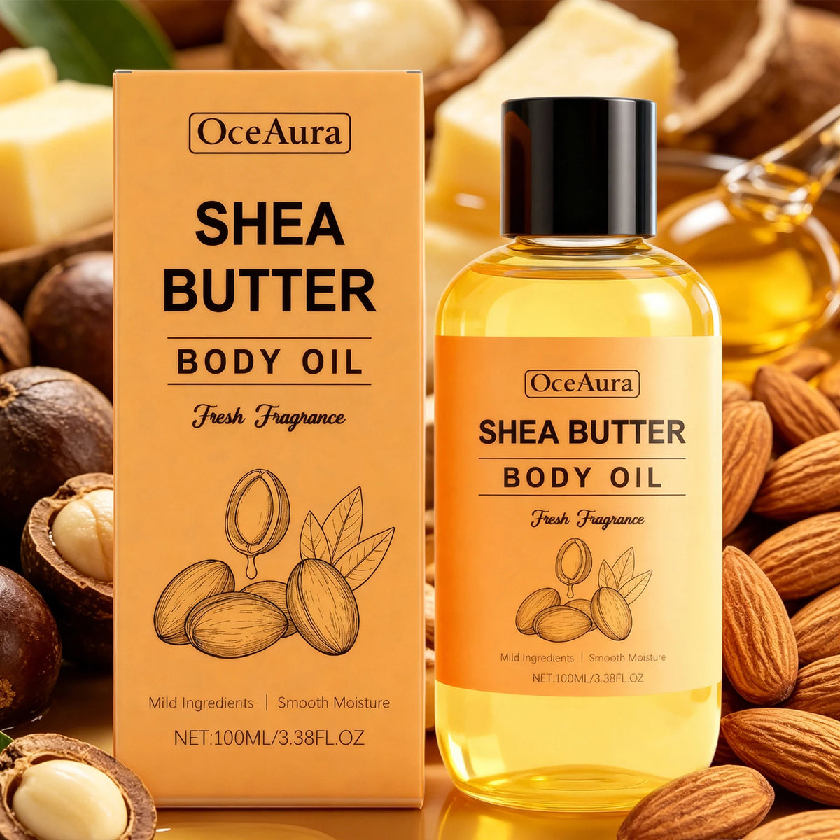 Shea Butter Nourishing Body Oil for Dry Skin