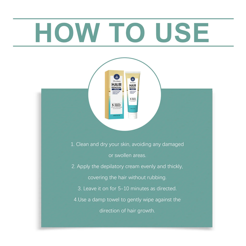 Painless Hair Removal Cream for Body and Sensitive Skin