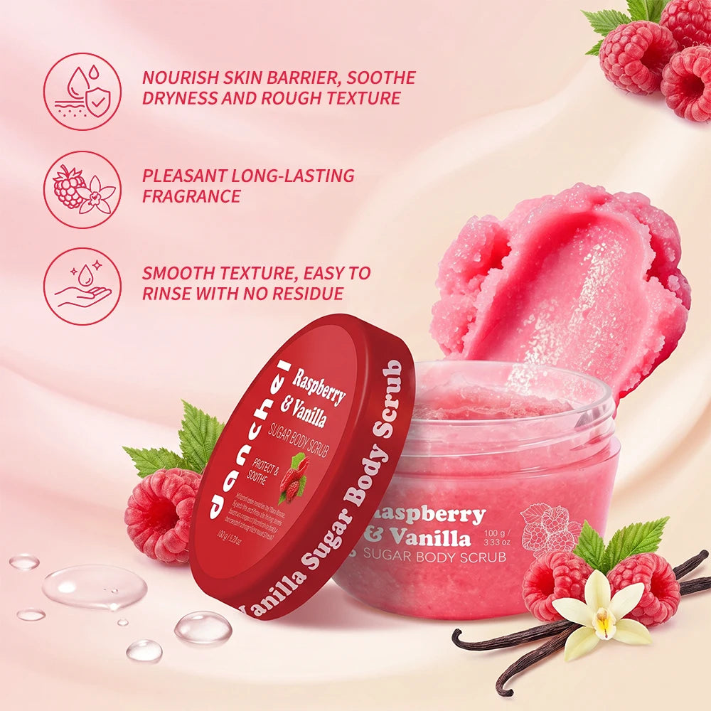 Raspberry and Vanilla Smoothing Sugar Body Scrub