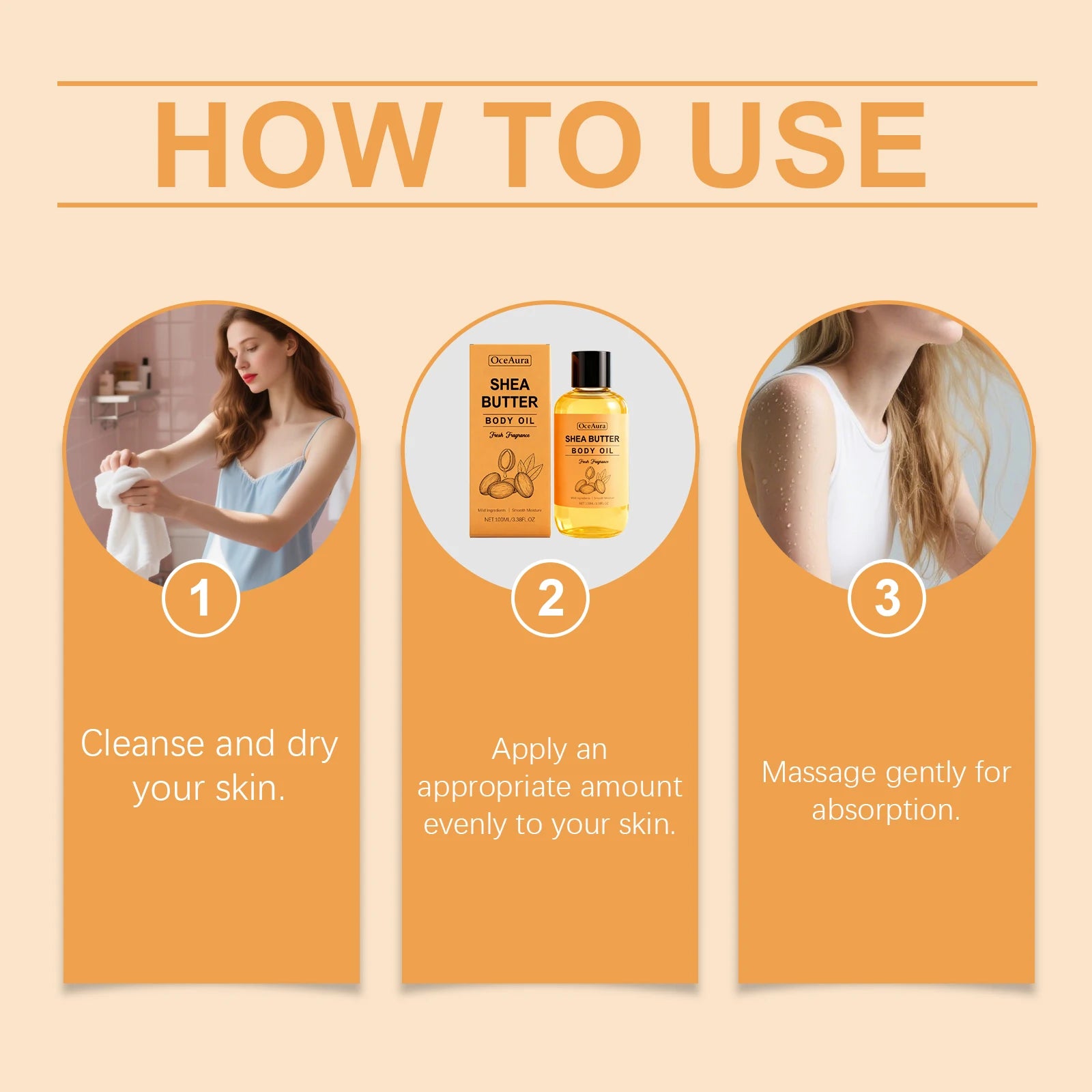 Shea Butter Nourishing Body Oil for Dry Skin - 17