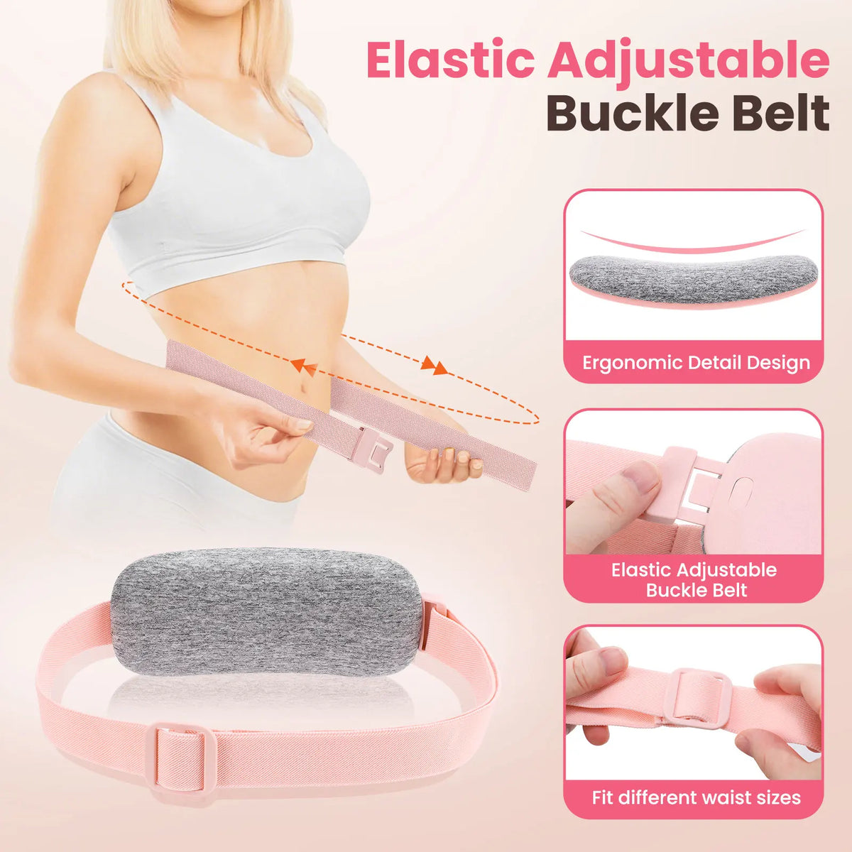 Portable Cordless Menstrual Heating Pad with Vibration Massage