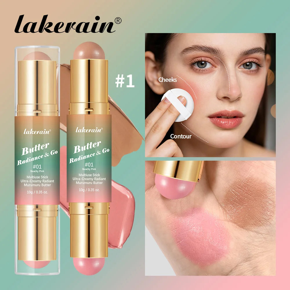 Dual-Ended Cream Blush and Bronzer Makeup Stick - 1
