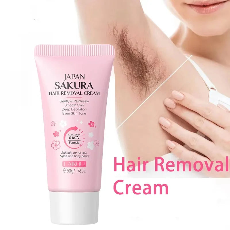 Painless Gentle Hair Removal Cream for Sensitive Skin