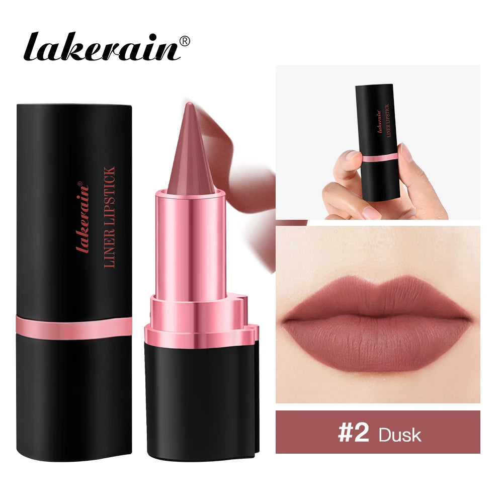 2-in-1 Waterproof Matte Lipstick and Lip Liner Crayon