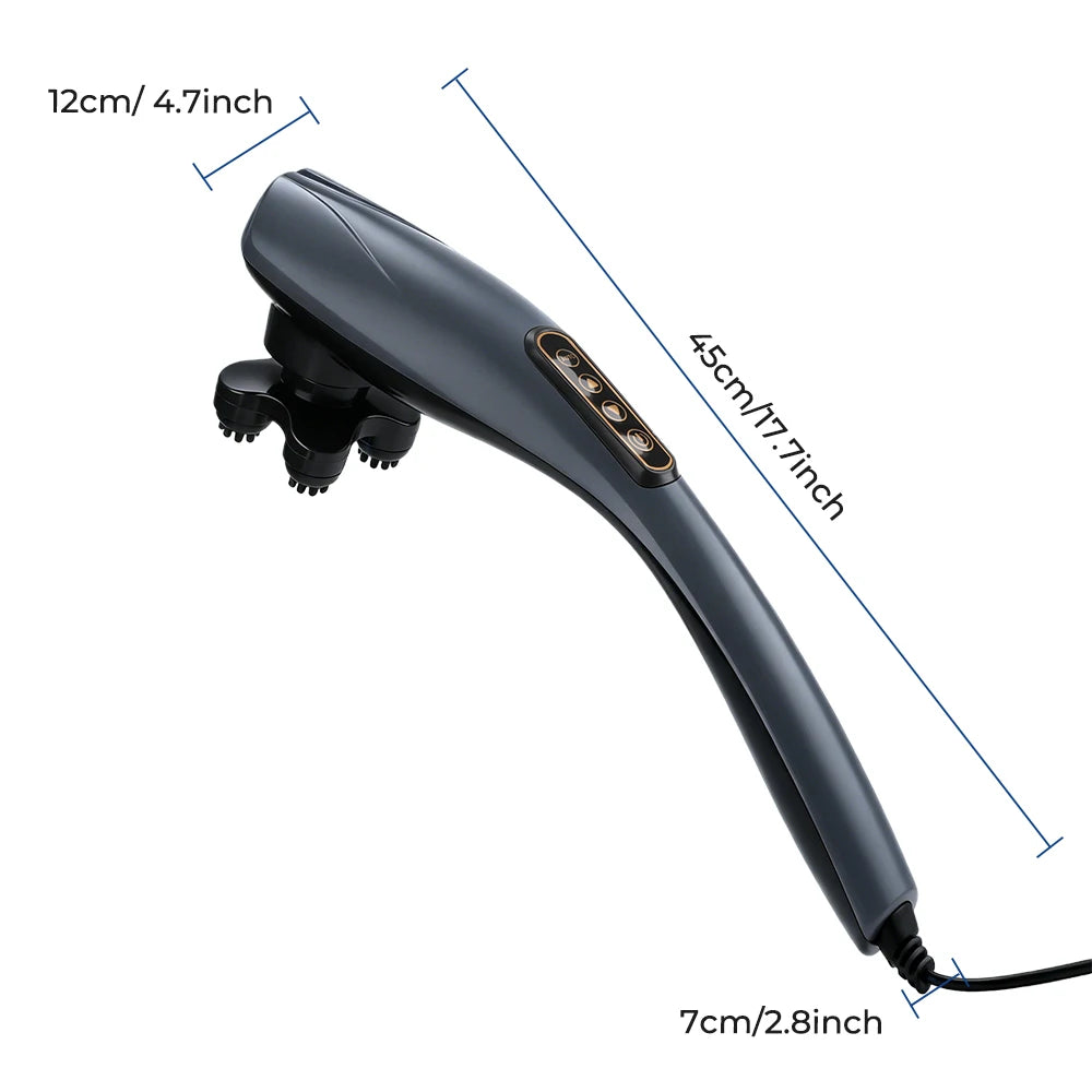 Electric Handheld Percussive Body Massager with 6 Attachments