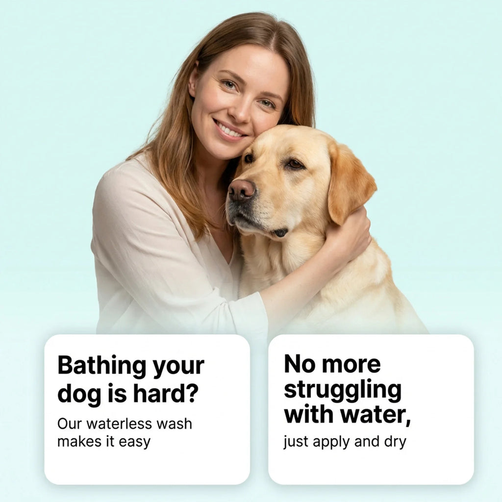 Waterless Dog Shampoo Spray for Fresh Coat and Odor Removal