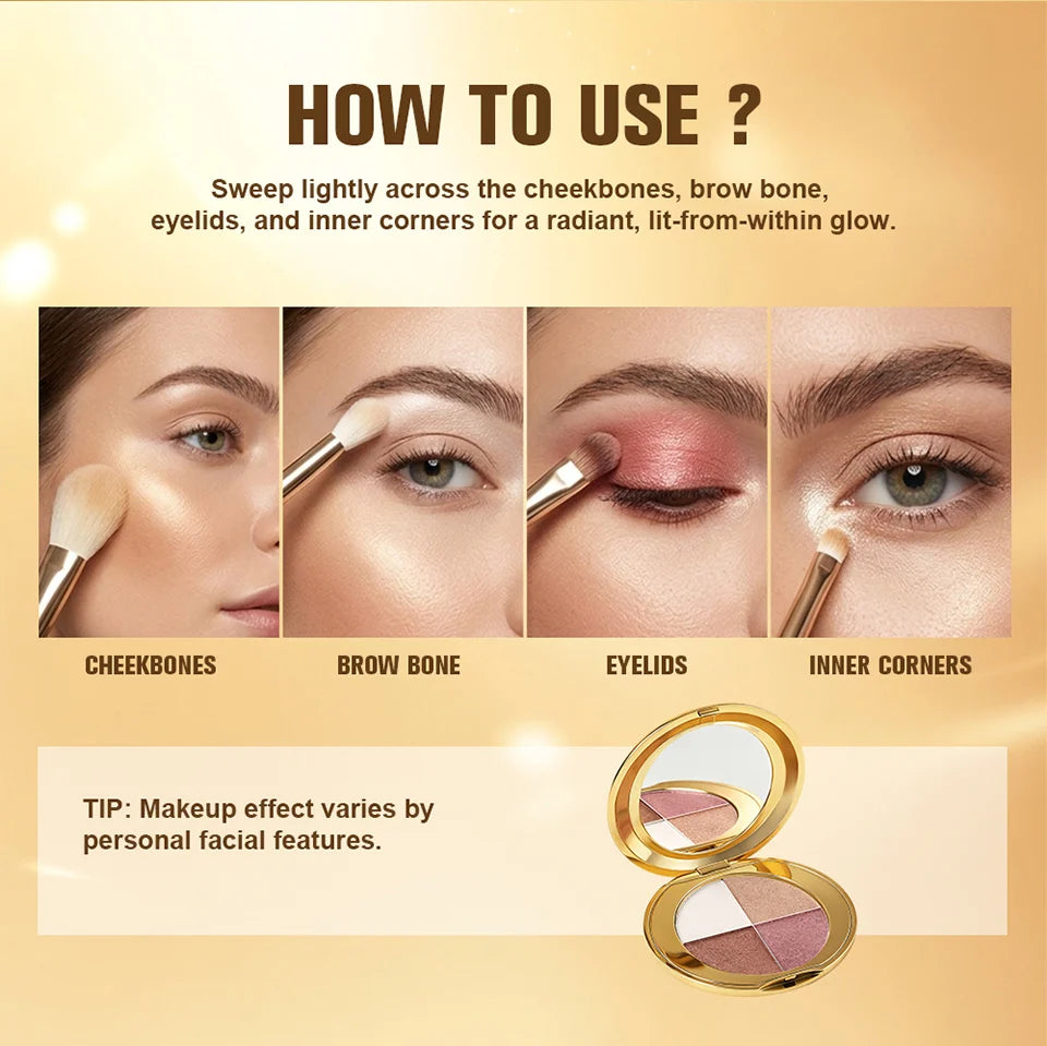 4-in-1 Highlighting and Contouring Face Palette - 14