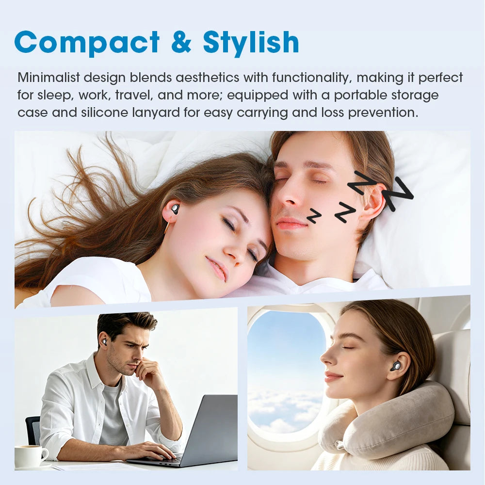 Reusable Noise-Canceling Sleep Earplugs with Storage Case