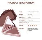 Matte Bronzer Powder for Long-Lasting Waterproof Face Contouring