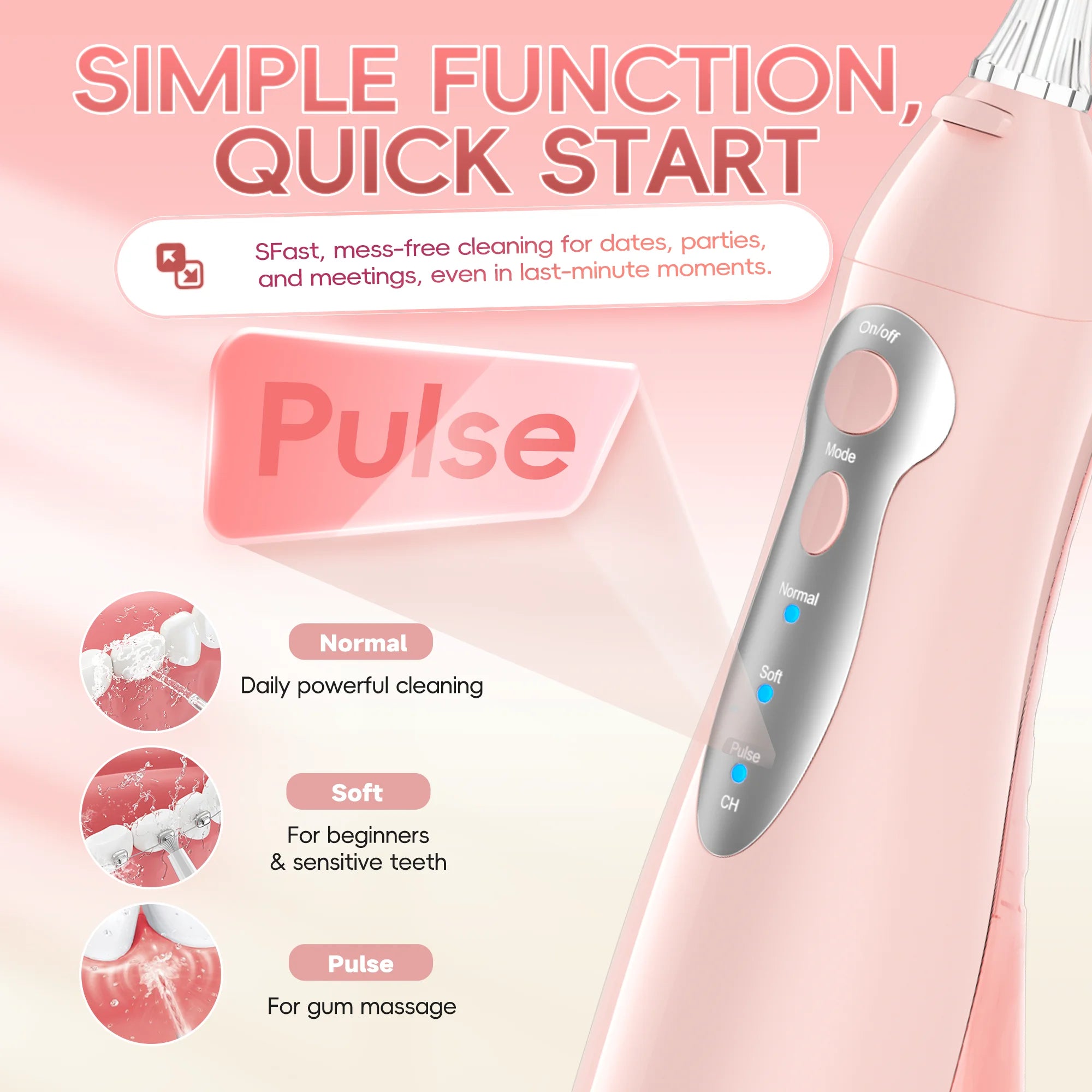 Portable Rechargeable Electric Water Flosser for Teeth - 4