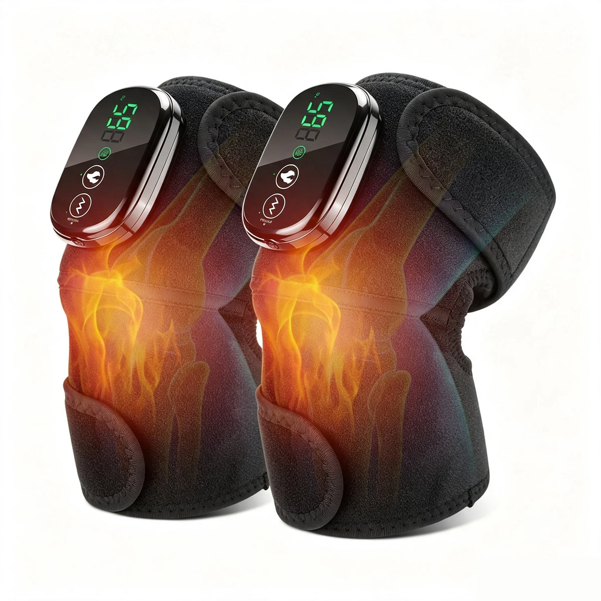 Heated Cordless Knee Massager with Vibration and Heat Therapy