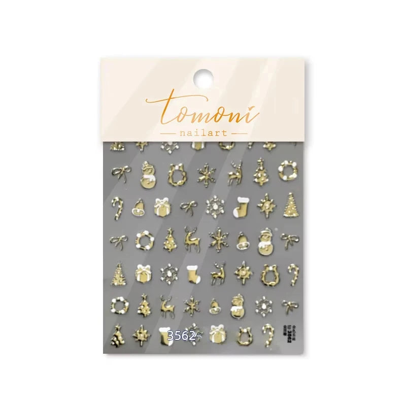 3D Christmas Cartoon Nail Art Sticker Decals - 31