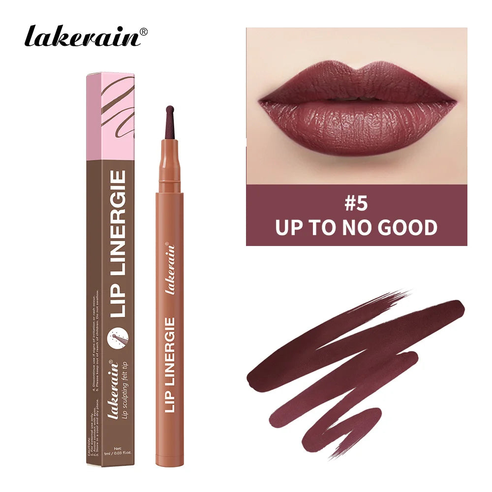 Long-Lasting Waterproof Felt Tip Lip Liner Stain