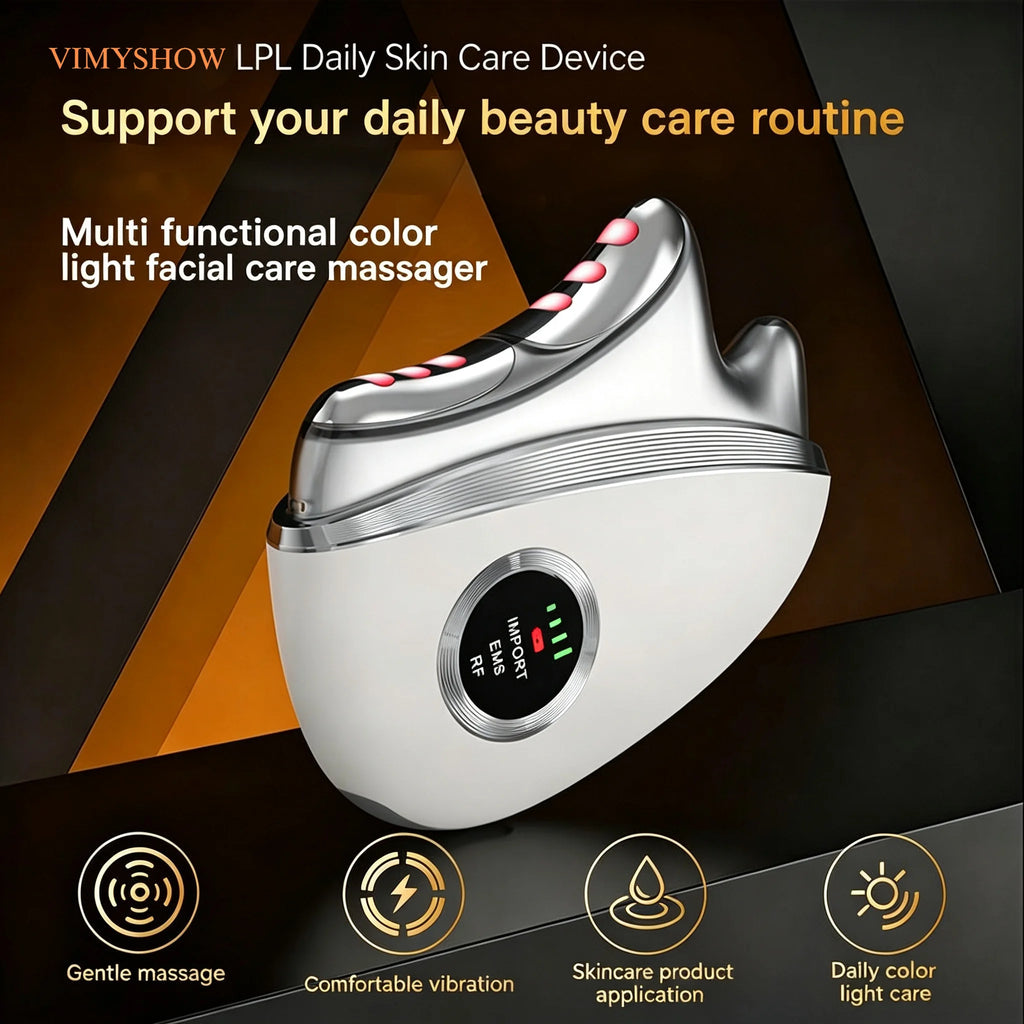 3-in-1 LED Microcurrent Facial Massager and Skin Contouring Wand
