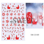3D Christmas Cartoon Nail Art Sticker Decals