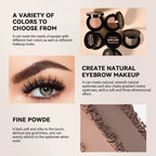 Dual-Tone Eyebrow Powder Palette with Grooming Brush
