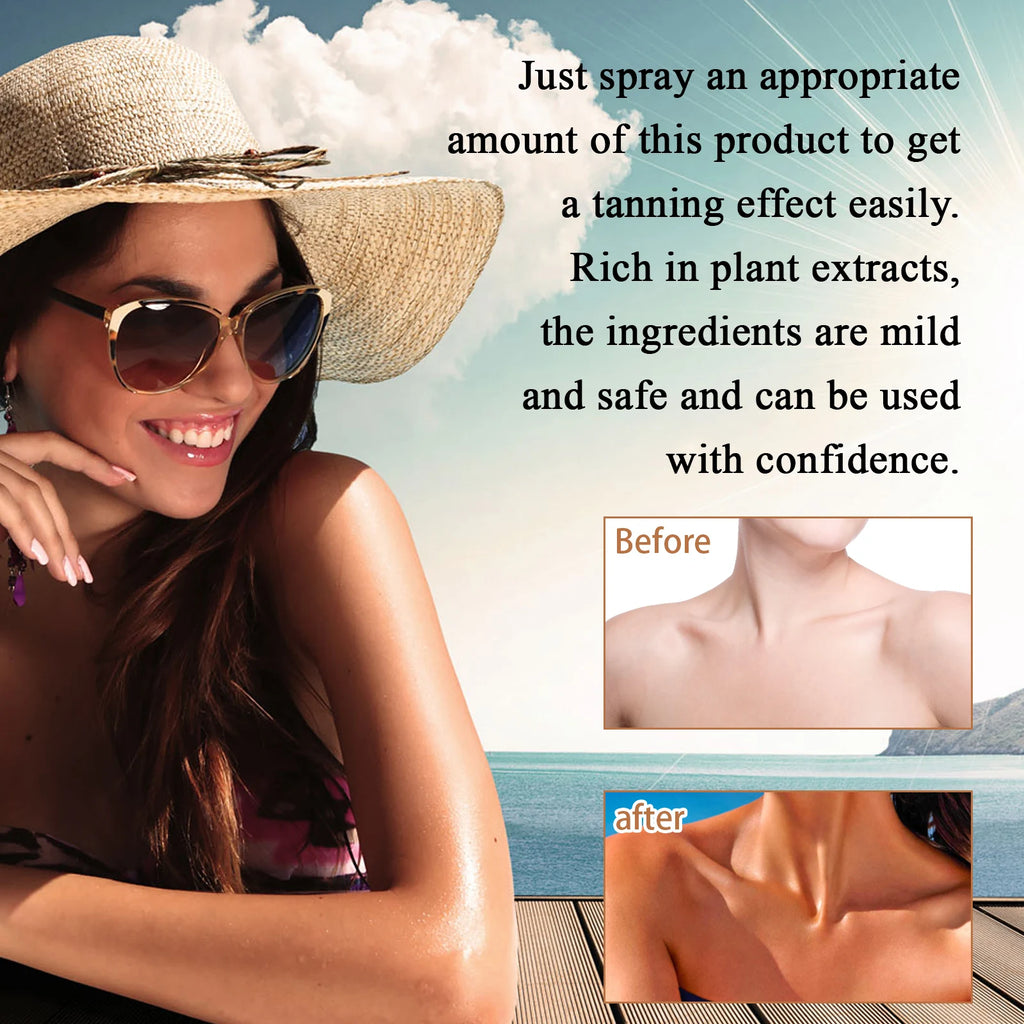 Sunless Self-Tanning Body Spray for Natural Glowing Skin