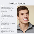 Cosmetic Denture and Cleaning Kit for Missing or Stained Teeth