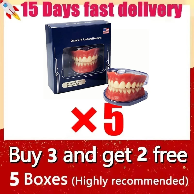 Suction-Retained Full Mouth Dentures for Seniors