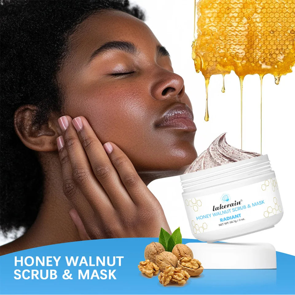 Honey Walnut Exfoliating Facial Scrub and Moisturizing Mask