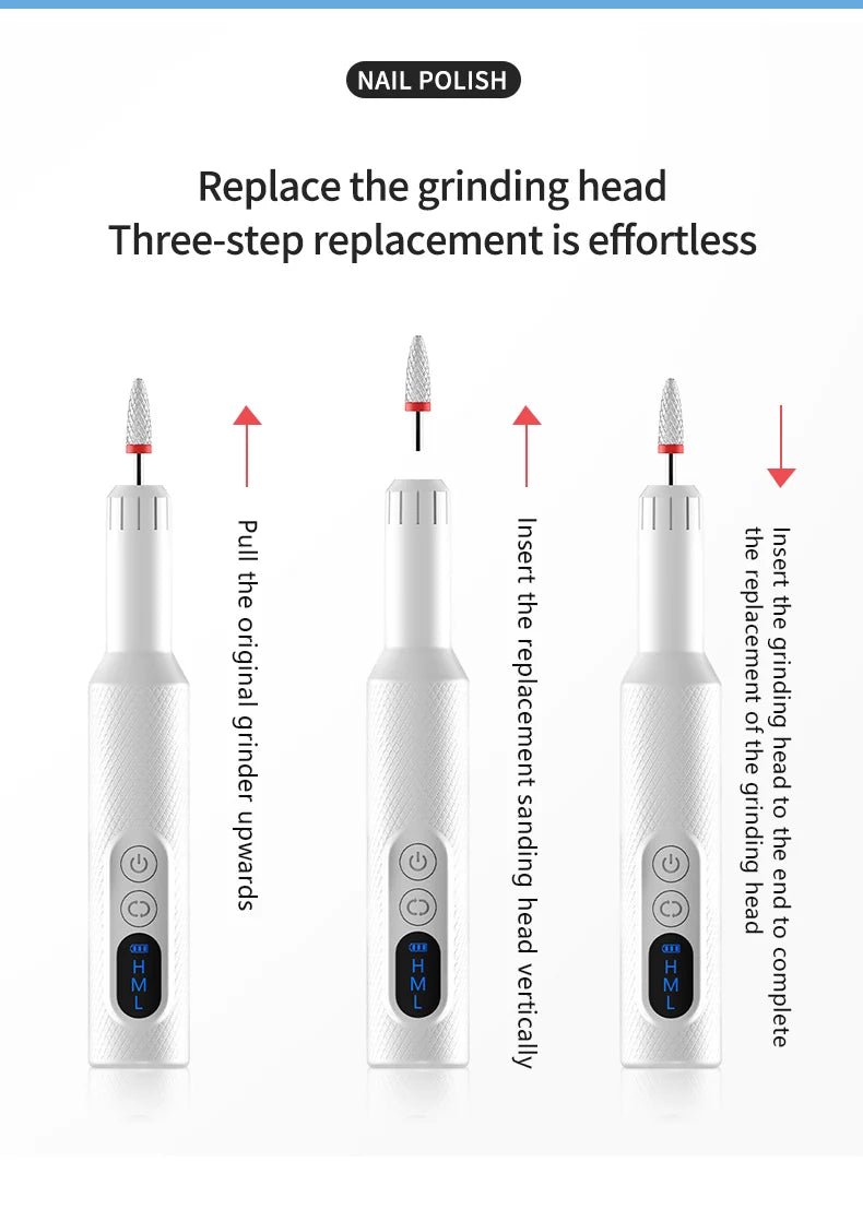 5-in-1 Cordless Electric Nail Drill Set for Home Manicures