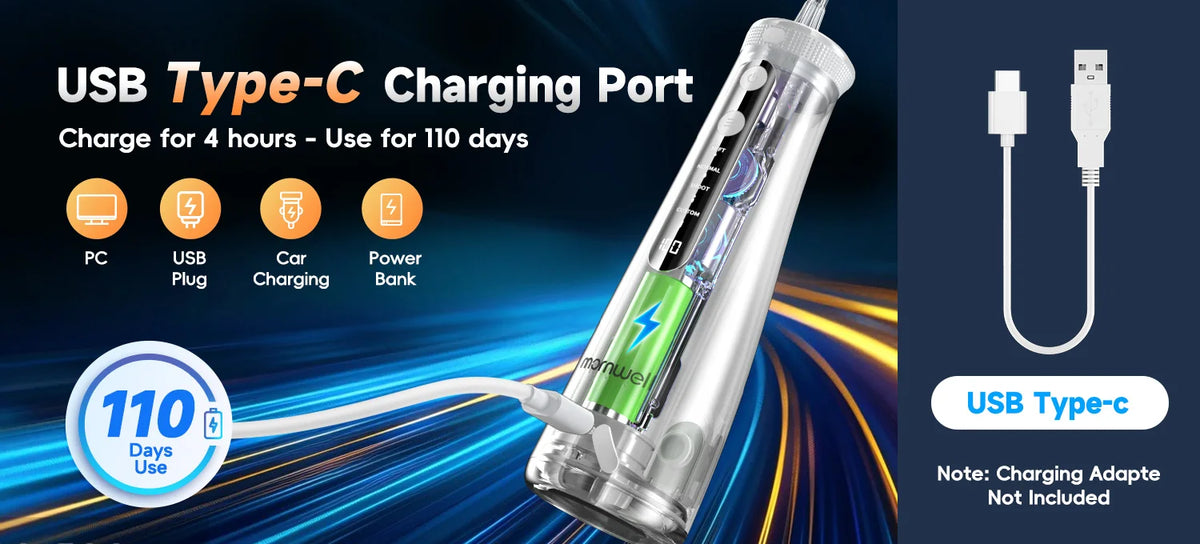 Portable Cordless Water Flosser for Teeth Cleaning